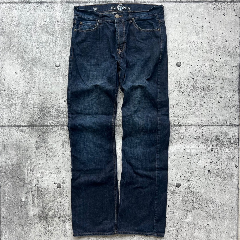 Y2K Bluenotes Jeans Mens 33x34 Dark Wash Denim Walker Boot Cut Indigo Pants